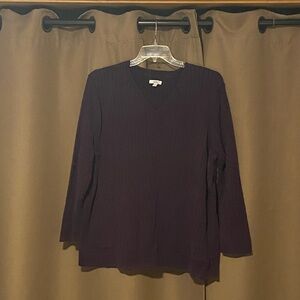 Croft & Barrow Deep Purple Knit Sweater